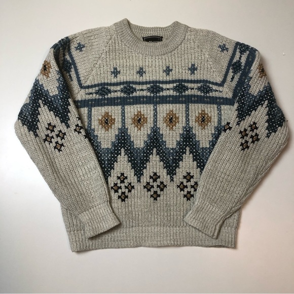 Vintage Le Chevron Collection 100% Acrylic Sweater Mens Large - Picture 1 of 5